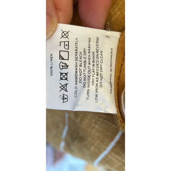 Faithfull the Brand Fiscardo Midi Dress Copenhagen Stripe 100% Linen - Picture 10 of 11